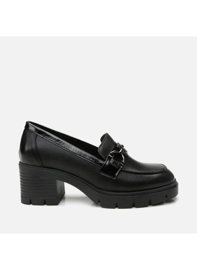 Hotiç 01AYH294720A100 GENUINE Leather Black Women's Loafer