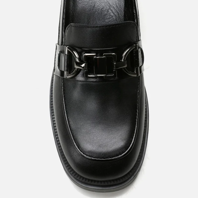 Hotiç 01AYH294720A100 GENUINE Leather Black Women's Loafer