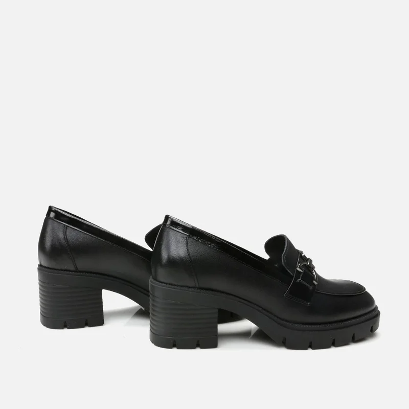 Hotiç 01AYH294720A100 GENUINE Leather Black Women's Loafer
