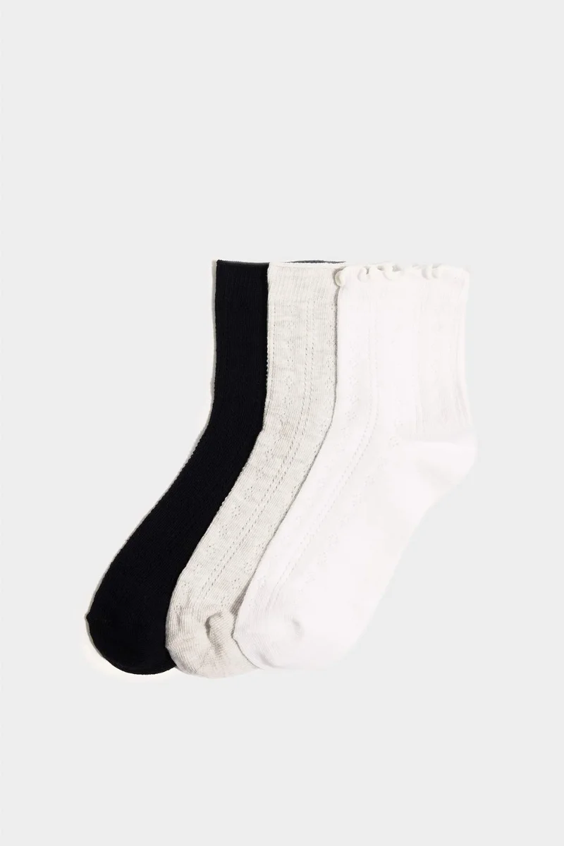 Woman 3 piece Cotton Short Sockss