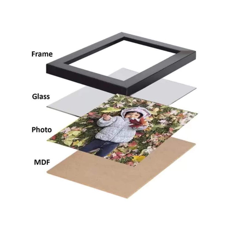 CDM Wall Wood MDF Photo Frame With Glass (Black,8 Photos) - Image 4