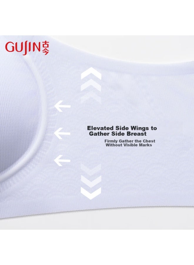 Gujin New 7a Antibacterial Smooth Seamless Breathable Bra Comfortable Soft Support Women's Underwear - Image 2