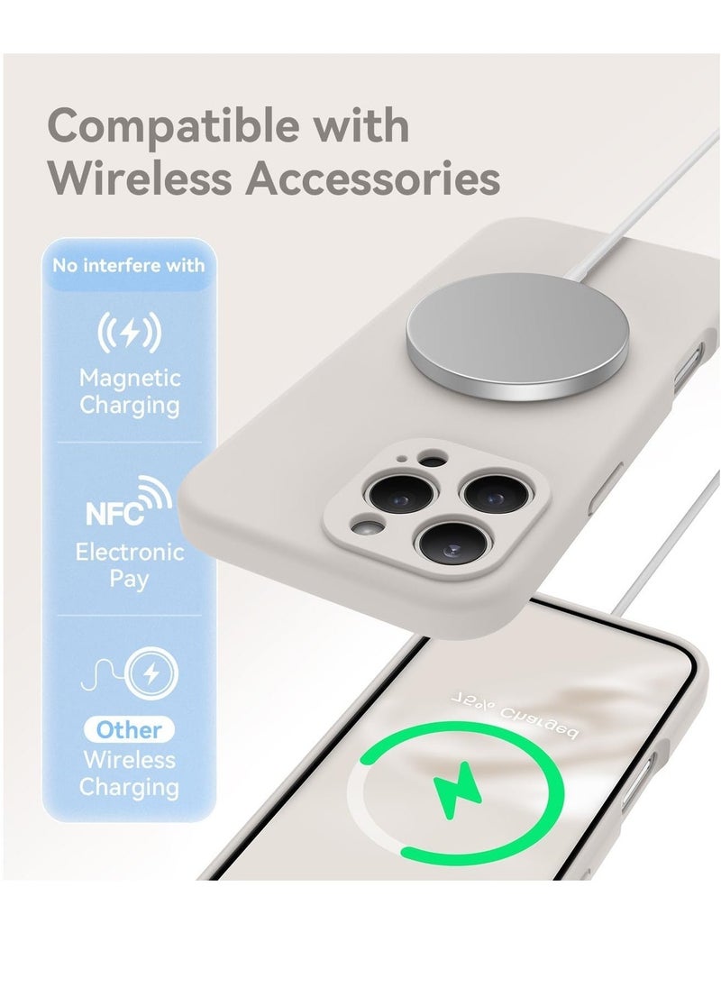 Silicone Case for iPhone 16 Pro - Camera Protection, MagSafe Compatible, Anti-Scratch Microfiber Lining, Includes 2 Screen Protectors - Image 5