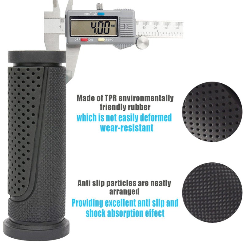 Snmzlc Bike Handlebar Grips Short Mini Bicycle Handlebar Grips 90mm Length Rubber Bicycle Handle Grips Black US114 - Image 3