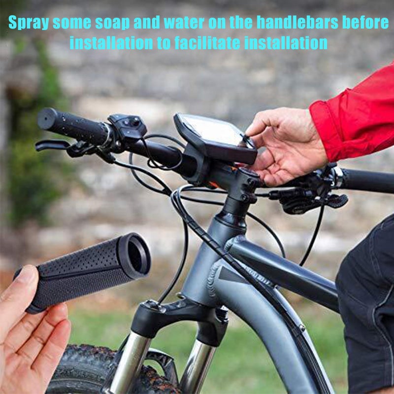 Snmzlc Bike Handlebar Grips Short Mini Bicycle Handlebar Grips 90mm Length Rubber Bicycle Handle Grips Black US114 - Image 5