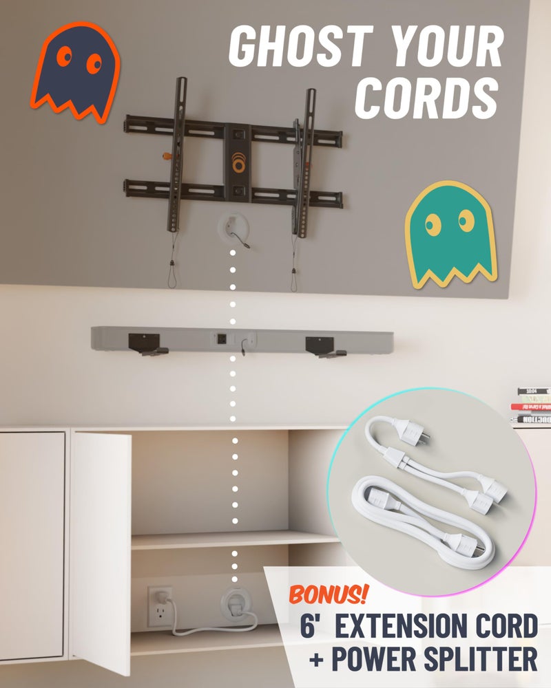 ECHOGEAR in Wall Cable Management Kit for TV & Soundbar - Cord Concealer & Power Kit - Powers Devices & Hides All Cables - Comes with Circle Saw Drilling Attachment & Drywall Hand Saw - Image 4
