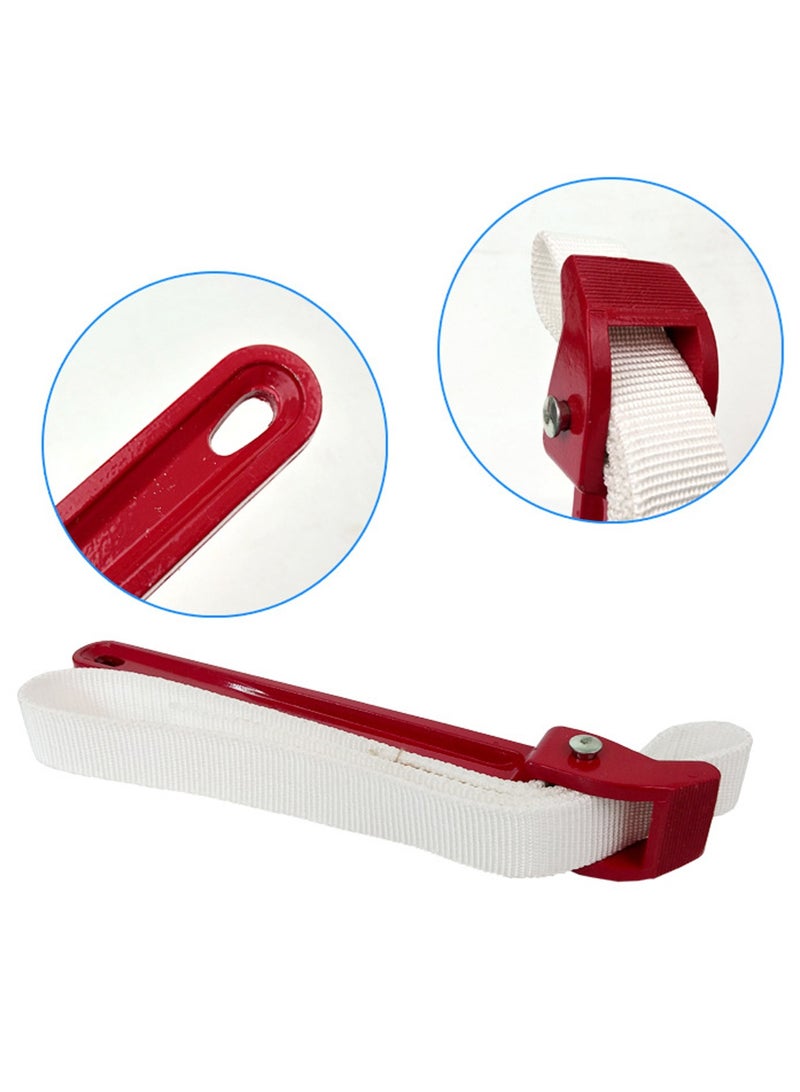 لوبيتيز مفتاح الحزام 12 "مقبض، مفاتيح الأنابيب الحزام النايلون القابلة للتعديل، مفتاح فتح الحزام فلتر الزيت - Image 1