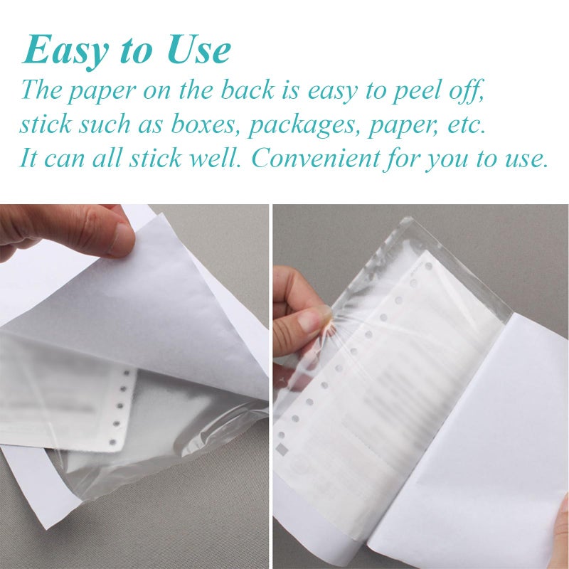 FungLam 100 Pack 7.5" x 5.5" Clear Self-Adhesive Top Loading Packing List/Shipping Label Envelopes Pouches - Image 5