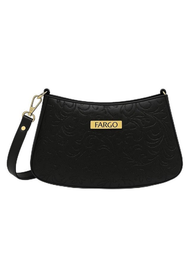 Fargo PU Women's Sling Bag (Black) - Image 1