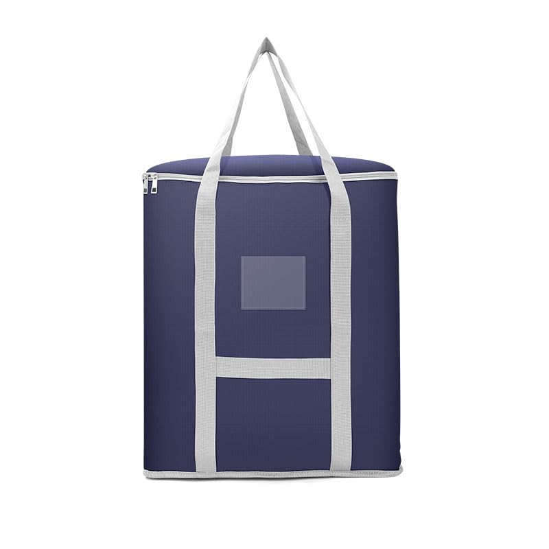 Kuber Industries Storage Bag Foldable Storage Bag Moisture Proof Wardrobe Organizer Underbed Storage Bag for BlanketClothes Travel Moving Bag with Handle S ZH013BU Blue - Image 1