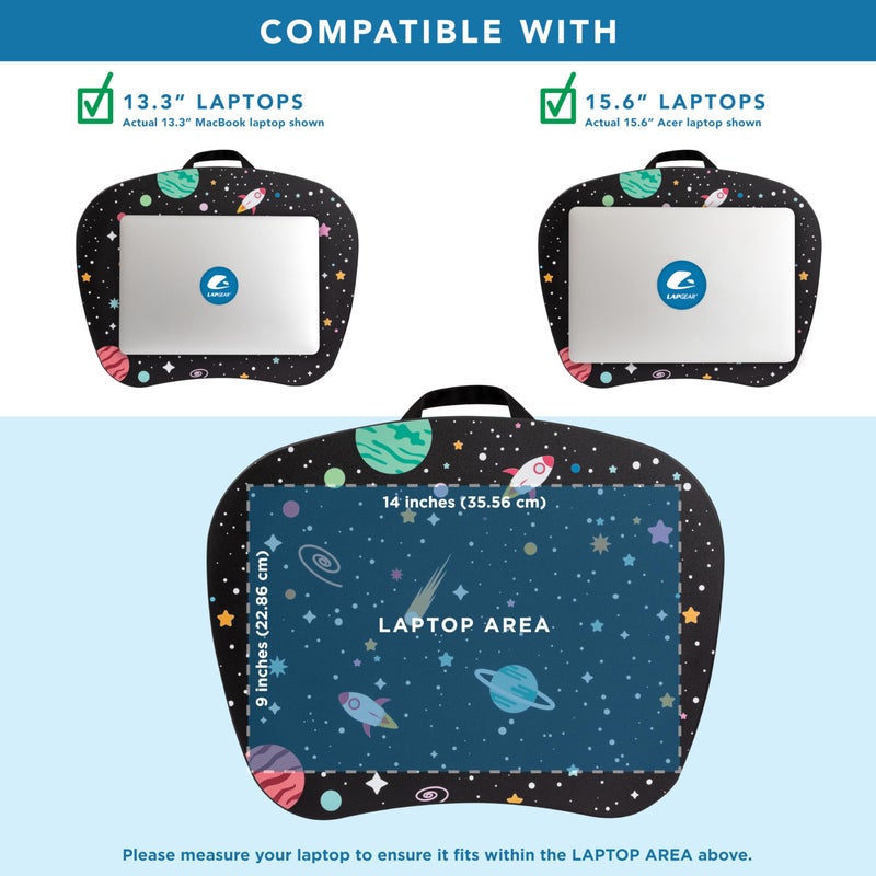 LAPGEAR MyStyle Portable Lap Desk with Cushion - Space Odyssey - Fits up to 15.6 Inch Laptops - Style No. 45337 - Image 3
