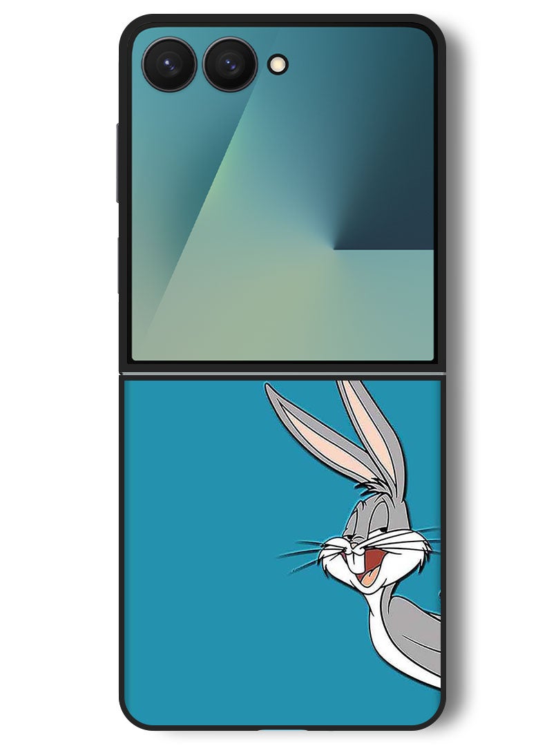 Theodor Case Compatible with Samsung Galaxy Z Flip 7 - 6.9 Inch Protection Shockproof Bumper Cover Bugs Bunny - Image 1