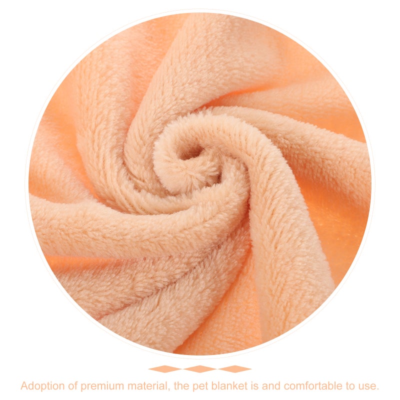 Gorgeous Flannel Fleece Pet Blanket Cozy Towel Color Pet Blanket(Camel) - Image 3
