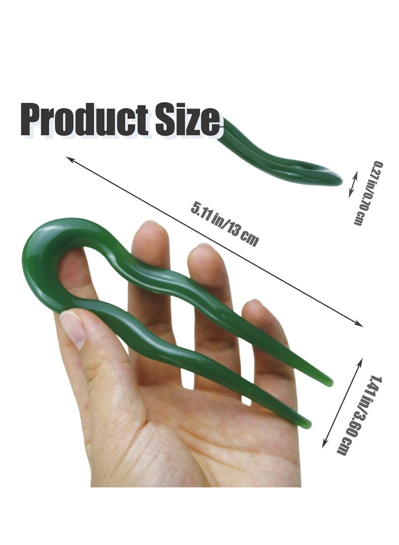 أوزيغالور 6 قطع شوك شعر عتيقة على شكل حرف U، دبابيس شعر فرنسية مدببة للنساء والفتيات. - Image 3