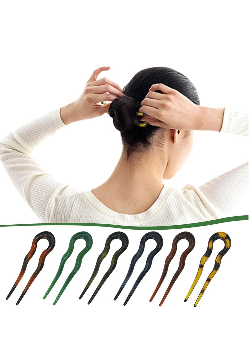 أوزيغالور 6 قطع شوك شعر عتيقة على شكل حرف U، دبابيس شعر فرنسية مدببة للنساء والفتيات. - Image 5