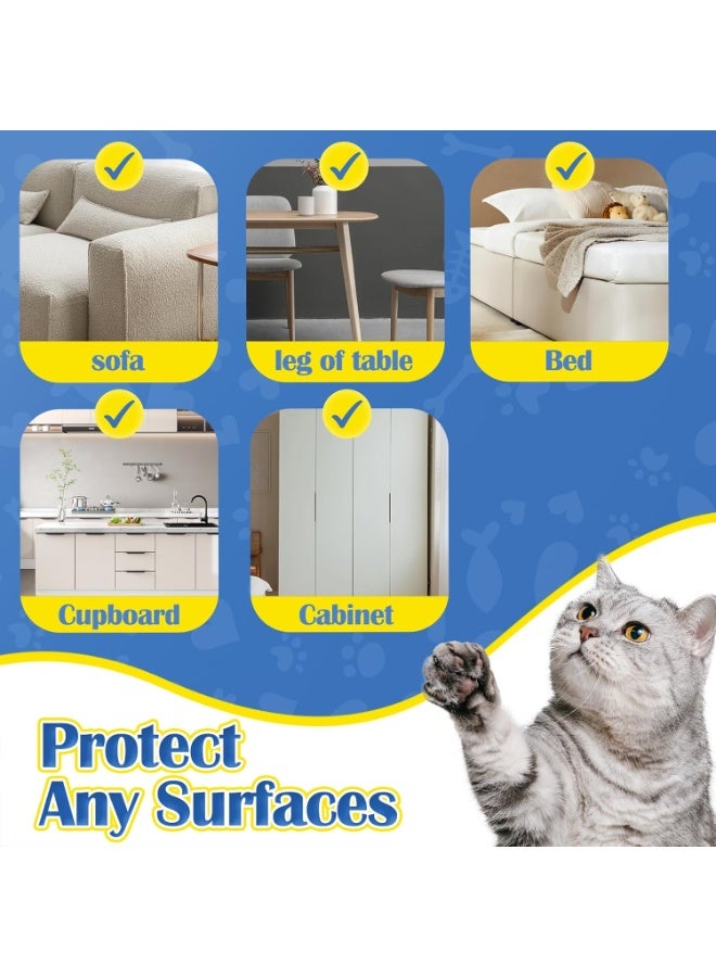 20 PCS Furniture Protectors from Cats, 17"x13" Clear Self-Adhesive Anti Cat Scratch Deterrent, Couch Protector for Cats, Cat Sofa Cat Sofa Protector, Strong, Cat Deterrent Accessories - Image 3