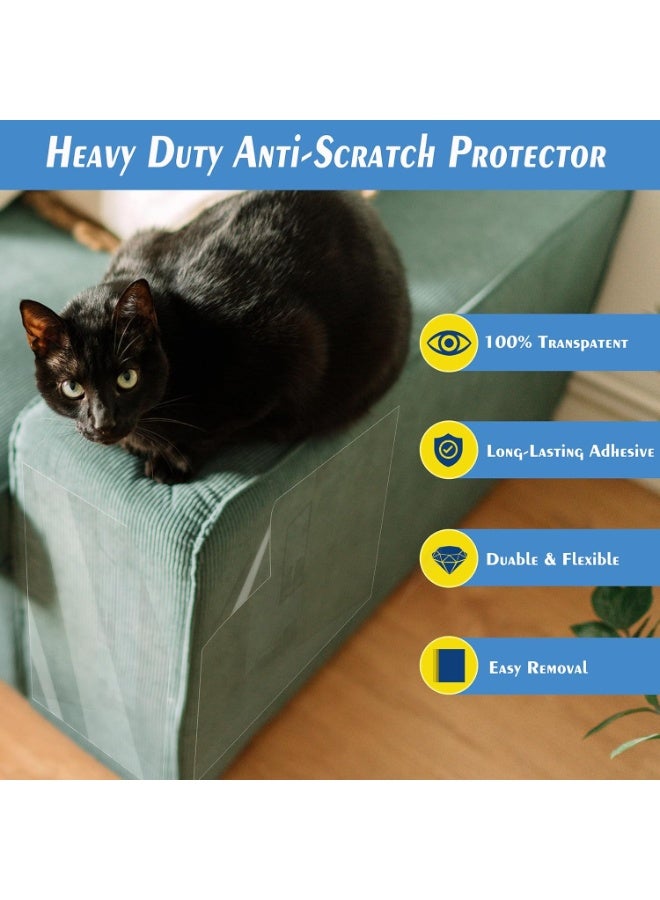 20 PCS Furniture Protectors from Cats, 17"x13" Clear Self-Adhesive Anti Cat Scratch Deterrent, Couch Protector for Cats, Cat Sofa Cat Sofa Protector, Strong, Cat Deterrent Accessories - Image 5