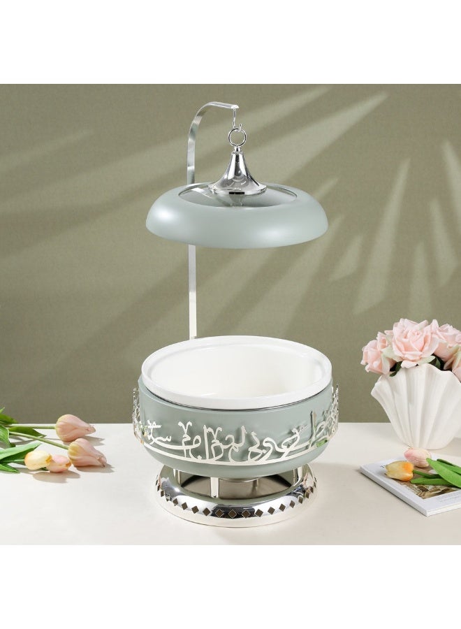 SIDDIQ Jiwar Serving  Buffet  Large Haze Blue Silver-HJ1373 