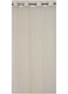 Homefab India Homefab India 2 Piece Sheer Strips Long Door Curtain - 8 ft, Beige  - Image 5