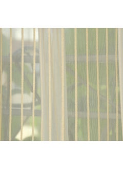 Homefab India Homefab India 2 Piece Sheer Strips Long Door Curtain - 8 ft, Beige  - Image 4