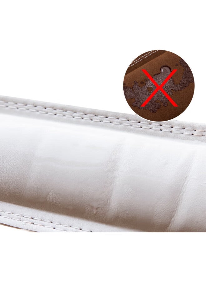 LAURASTAR Laura Star Soft Cowhide Belt Women'S Squat Deadlift Professional Weightlifting Waist Belt Cowhide Sports Power White Xs - Image 1