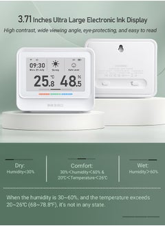 INKBIRD INKBIRD IBS-TH5-WIFI Indoor Temperature and Humidity 8-in-1 Monitor Home Weather Station with 3.71 Inches Electronic Ink Display Smart Alarms Indoor Air Quality Monitor 2 Years Data Cloud Storage  - Image 4