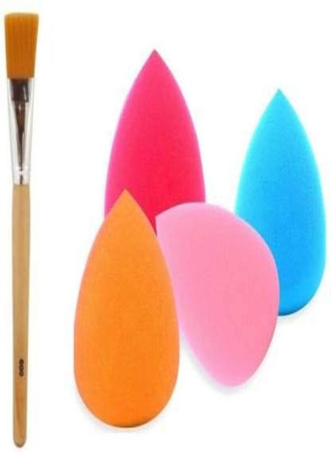 DATNASAYAD Face Makeup Brush 4 Pcs Beauty Blender Multicolor - Image 1