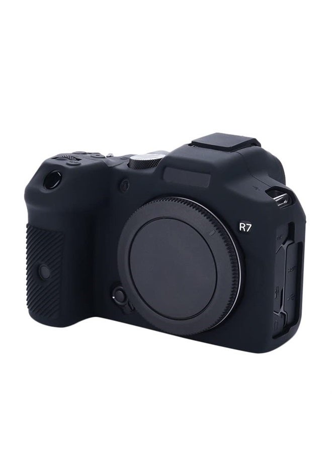Rieibi EOS R7 Camera Case, Silicone Case for Canon eos r7 Digital Camera, Protective Cover Silicone for Canon r7 - Black - Image 2
