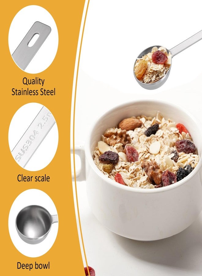 Hariendny 4Pcs Long Handle Measuring Spoons Set, 7 Inches Stainless Steel Measuring spoon Tablespoon Teaspoon Coffee Scoop for Cooking Baking - Image 3