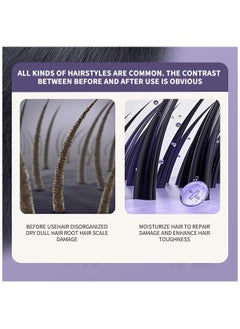 General 2-in-1 Hair Straightening Iron Portable Cordless Curling Iron USB Rechargeable Travel Shrinkage Correction 3 Temperature Electric Straightening Comb Heated Hair Brush Doesn't Hurt Hair  - Image 3