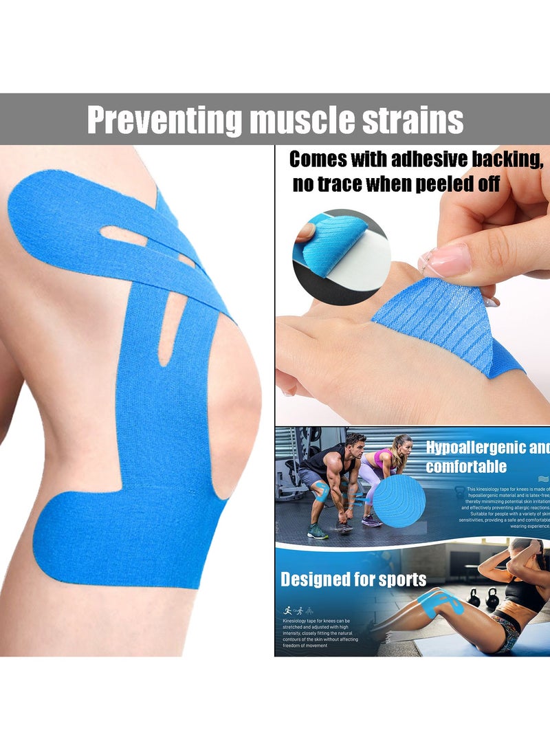 CMGTYYD 6 PCS Waterproof Knee Tape, Elastic Knee Tapes for Knee Pain, Tape Pre Cut for Shoulder Ankle Wrist (3 Colors) - Image 4
