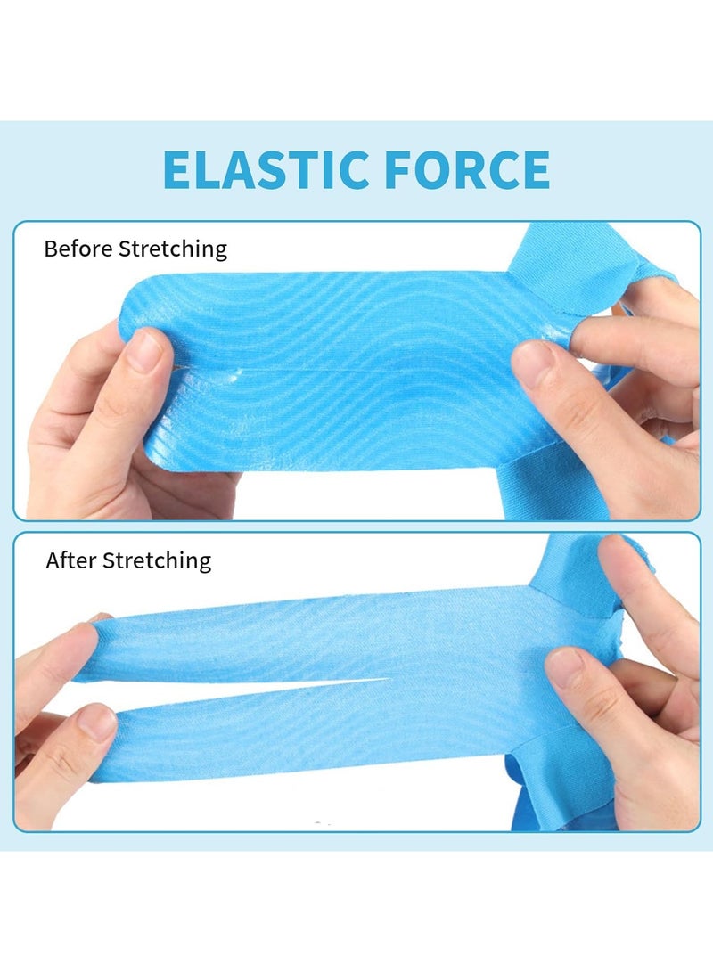 CMGTYYD 6 PCS Waterproof Knee Tape, Elastic Knee Tapes for Knee Pain, Tape Pre Cut for Shoulder Ankle Wrist (3 Colors) - Image 3