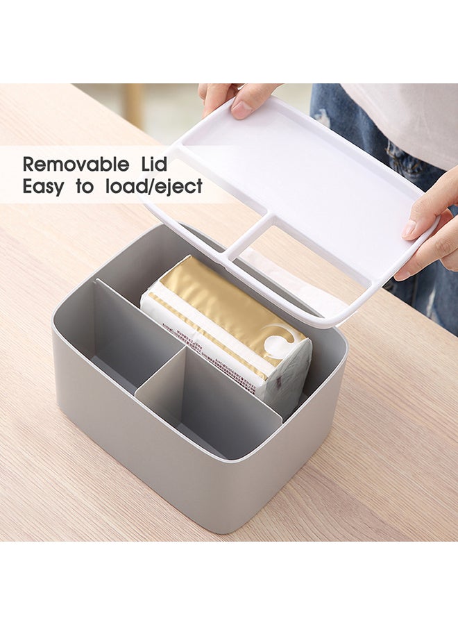 Multifunctional Facial Tissue Holder Grey 12.3x16.5x0.455centimeter - Image 2