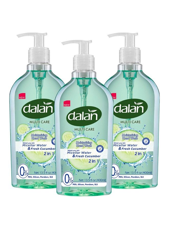 Dalan Fresh Cucumber Multicare Ultra Moisturizing Liquid Hand Soap For Normal And Dry Hands Fresh Clean And Soft Feeling (13.5 Fl Oz 400 Ml (Pack Of 3)) - Image 1