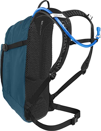 CAMELBAK كاميلباك ميويل 12 حقيبة ترطيب دراجة جبلية مع خزان كروكس 100oz تبريد طوال اليوم وتخزين ذكي لركوب المسارات باللون الأزرق المغربي والأسود - Image 3