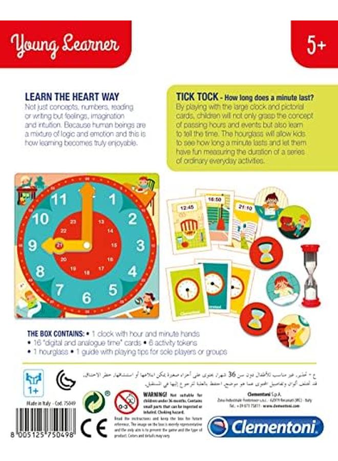 كلمينتوني مجموعة تعليم الوقت للمتعلمين الصغار مع ساعة رملية، هدية تعليمية في العطلات والحفلات للأعمار من 5 سنوات فما فوق - Image 4