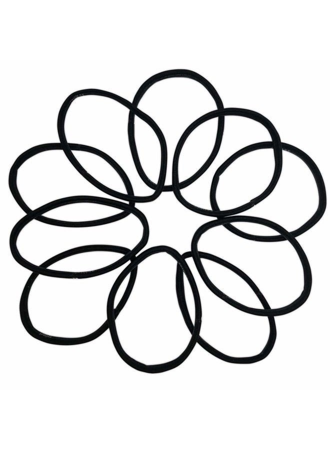 Scunci No-Slip Grip Comfortable All Day Strong Hold, Black Elastics, 10-Pcs per Pack (1-Pack) - Image 3