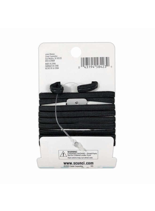 Scunci No-Slip Grip Comfortable All Day Strong Hold, Black Elastics, 10-Pcs per Pack (1-Pack) - Image 4