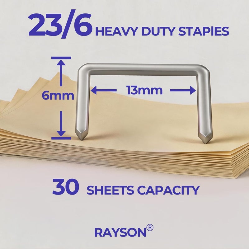 23/6 Heavy Duty Staples, Staple Capacity 30 Sheets, 2 Pack | Leg Length: 6mm supports matching heavy duty staplers. Useful for reports, manuals, presentations, and handbooks. - Image 4