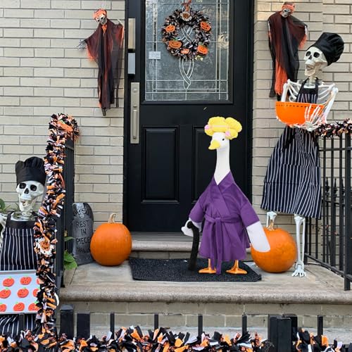 VIVOLOOM Old Lady Porch Goose Outfits - Old Lady Costumes for 23” Porch Goose Statue, Halloween Outdoor Decor for Lawn, Yard & Garden - Image 4