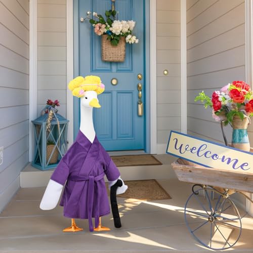 VIVOLOOM Old Lady Porch Goose Outfits - Old Lady Costumes for 23” Porch Goose Statue, Halloween Outdoor Decor for Lawn, Yard & Garden - Image 5