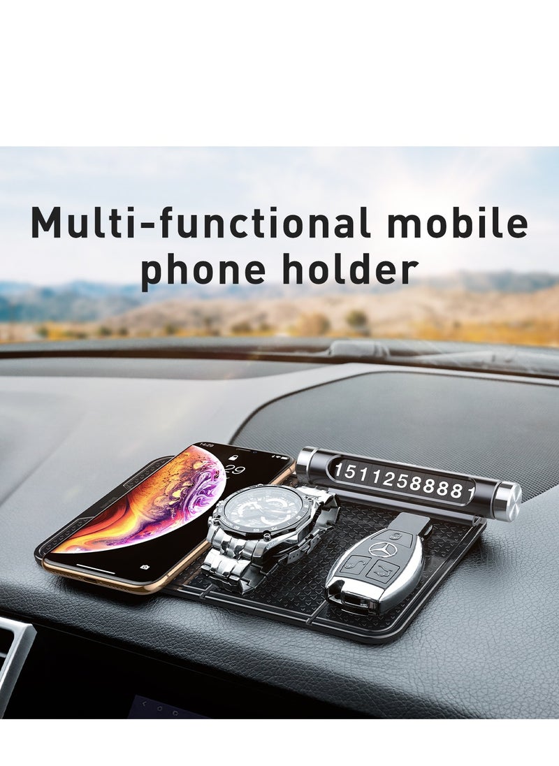 Baseus - Universal Anti-Slip Mat Car Phone Holder for Mobile Devices | Versatile Dashboard Mount for Phones, Sunglasses, Keys, and Electronics | Nano Rubber Pad for Secure Grip | Ideal for Cars, Desks, and Walls | Multifunctional Accessory for Everyday Use and Organization - Image 1
