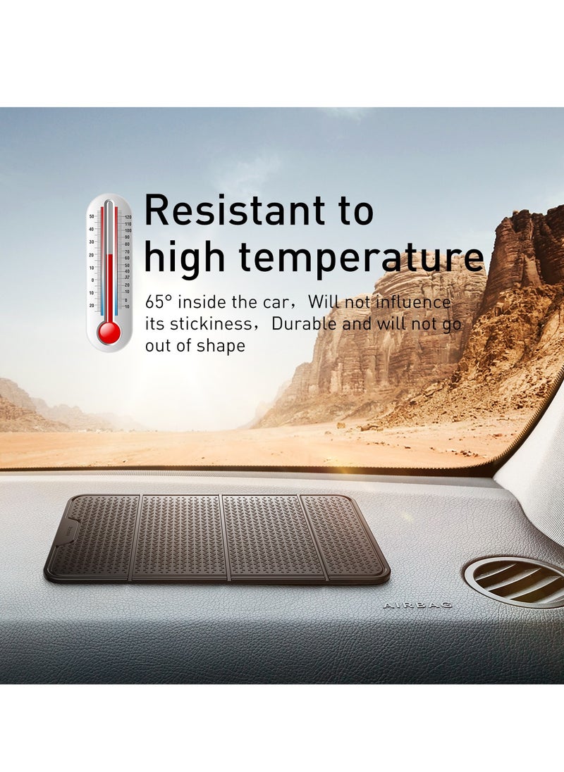 Baseus - Universal Anti-Slip Mat Car Phone Holder for Mobile Devices | Versatile Dashboard Mount for Phones, Sunglasses, Keys, and Electronics | Nano Rubber Pad for Secure Grip | Ideal for Cars, Desks, and Walls | Multifunctional Accessory for Everyday Use and Organization - Image 1