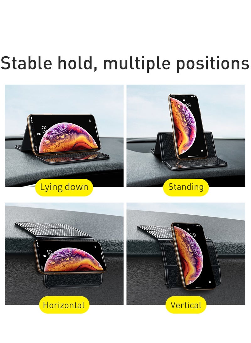 Baseus - Universal Anti-Slip Mat Car Phone Holder for Mobile Devices | Versatile Dashboard Mount for Phones, Sunglasses, Keys, and Electronics | Nano Rubber Pad for Secure Grip | Ideal for Cars, Desks, and Walls | Multifunctional Accessory for Everyday Use and Organization - Image 1