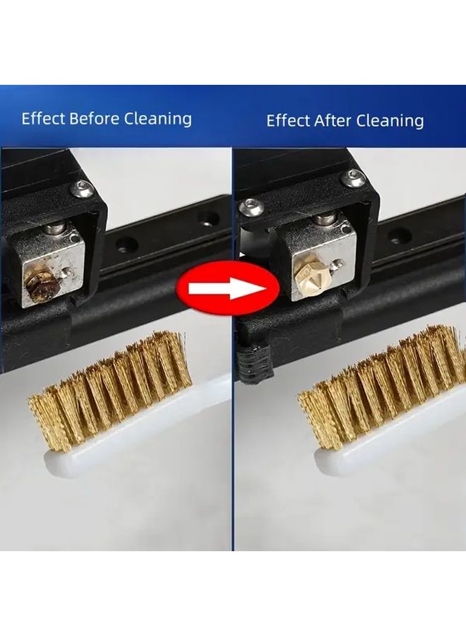 1pc 3D Printer Nozzle Cleaning Brush All Copper Bristle Heating Block Maintenance Tool Effectively Removes Stains Without Affecting Prints For Industrial Use Also Suitable For Gap Cleaning Rust Removal On Frame Doors And Floor Tiles - Image 5