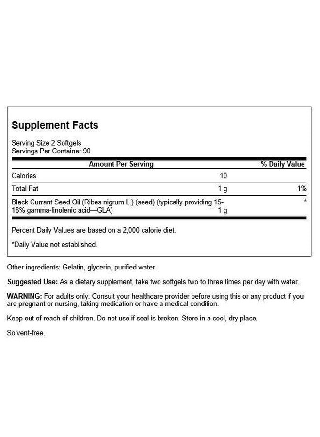 Swanson Black Currant Seed Oil - Herbal Supplement Promoting Immune System & Heart Health Support - Natural Formula Supporting Joints Health - (180 Softgels, 500mg Each) - Image 2