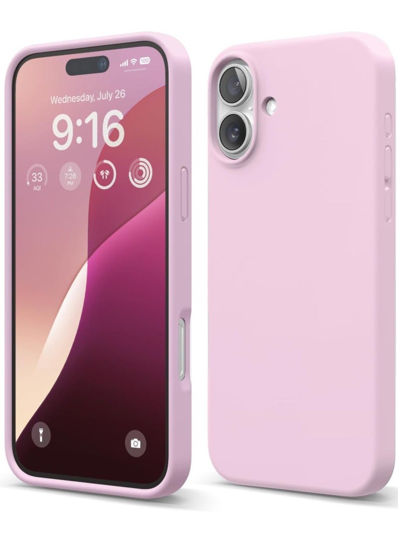 Raxoom Hot Pink Liquid Silicone Case for iPhone 16 Plus - Full Body Protection, Shockproof, Slim Design with Anti-Scratch Microfiber Lining - Image 1