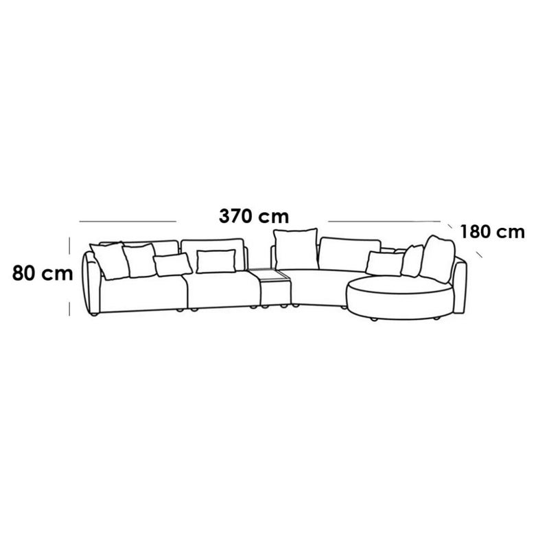 Betak Swedish wood and linen corner sofa - beige - Image 2