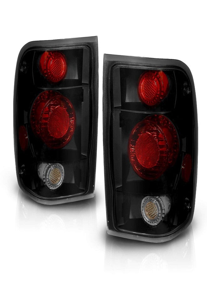 AmeriLite Black/Smoke Replacement Brake Tail Lights Set For 98-00 Ford Ranger Only - Passenger and Driver Side - Image 2