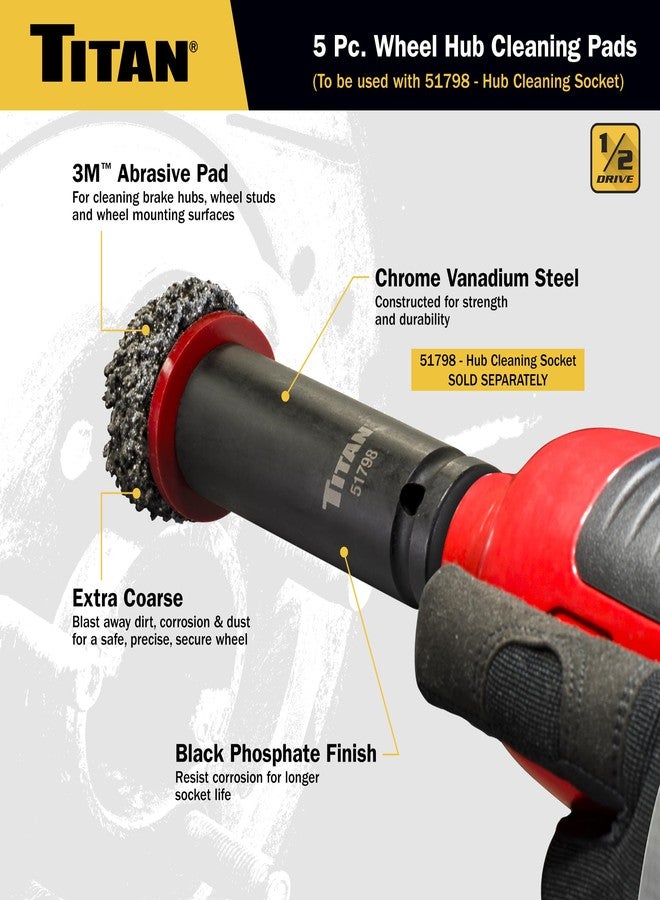 Titan 5-Piece 51799 Wheel Hub Cleaning Pads Set - Image 4